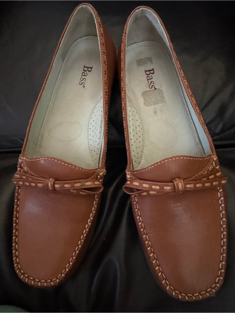 G.H. Bass & Co. Romana Chestnut Brown Leather Loafers - Size 9.5